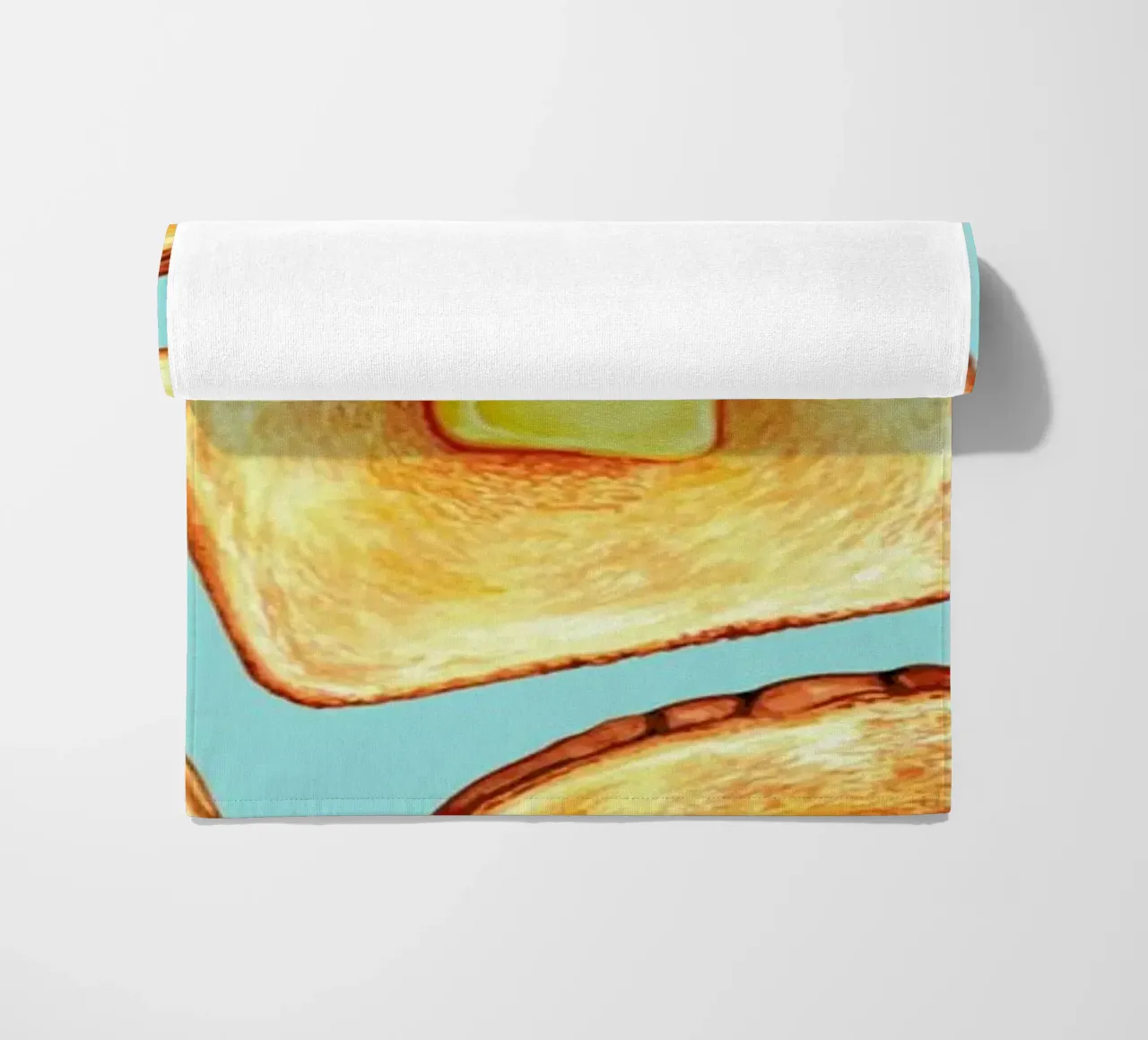 Breakfast Pattern Blue Toast telo mare da Kelly Gilleran