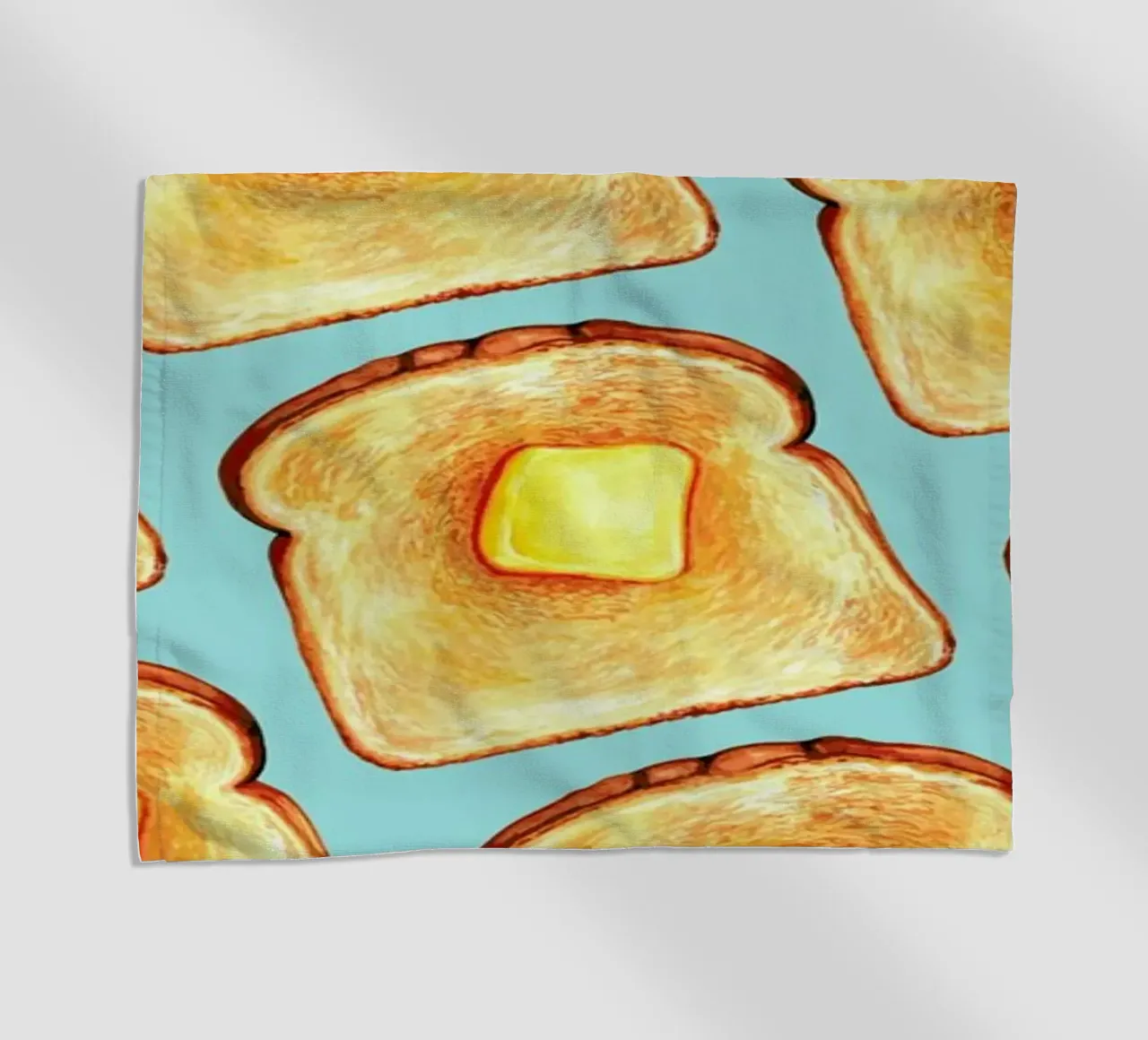 Breakfast Pattern Blue Toast telo mare da Kelly Gilleran