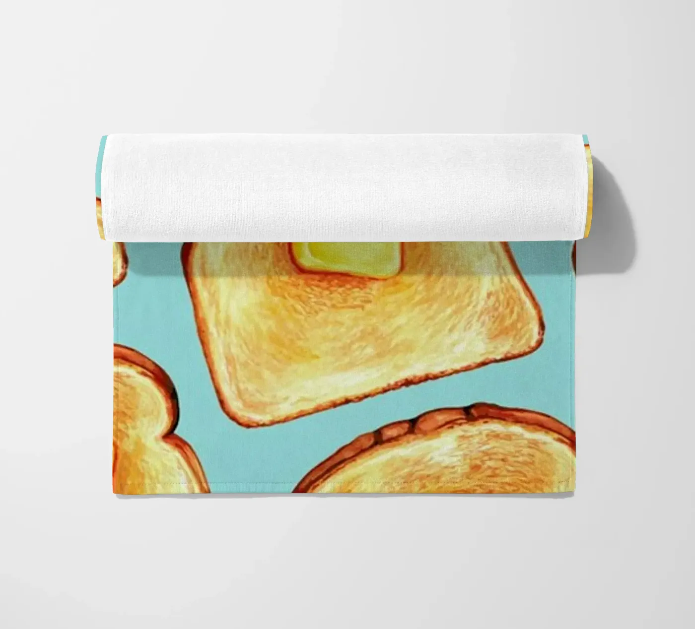 Breakfast Pattern Blue Toast telo mare da Kelly Gilleran