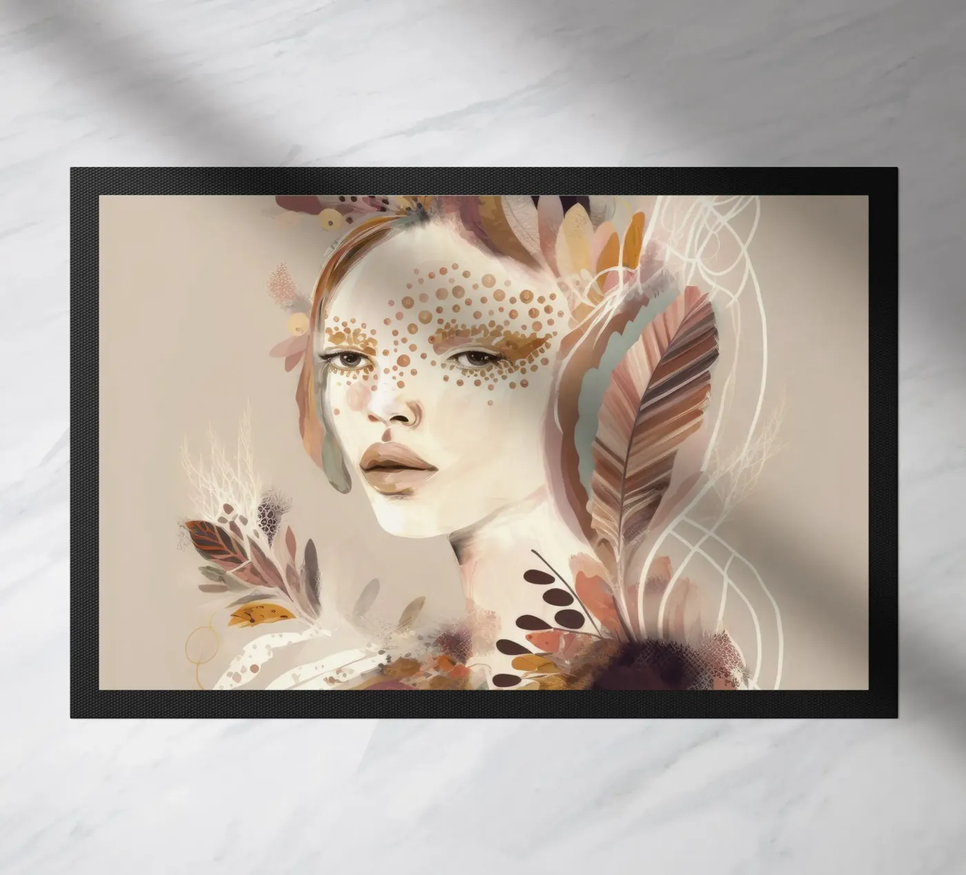 Feather doormat by BellaEve