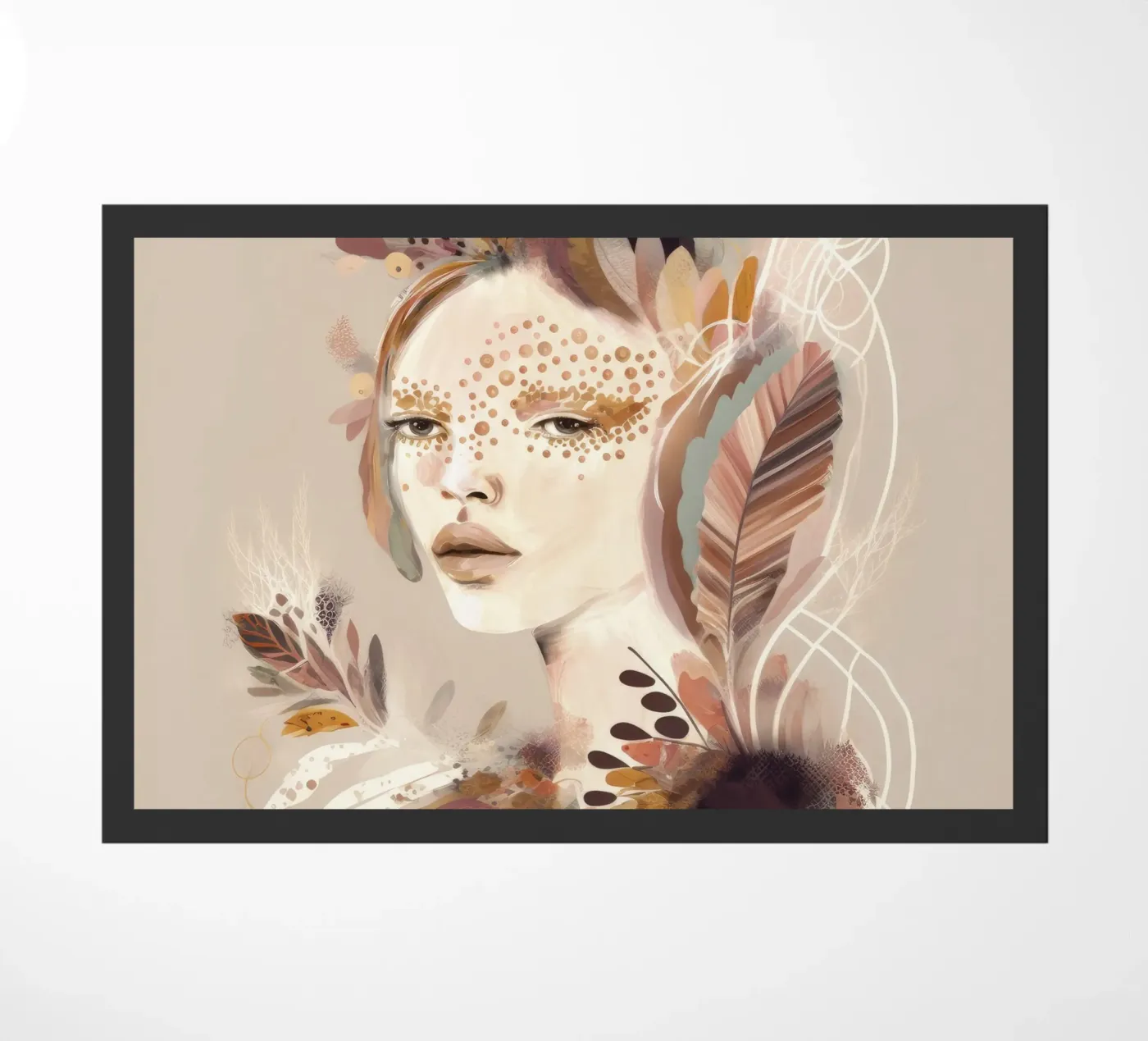 Feather doormat by BellaEve