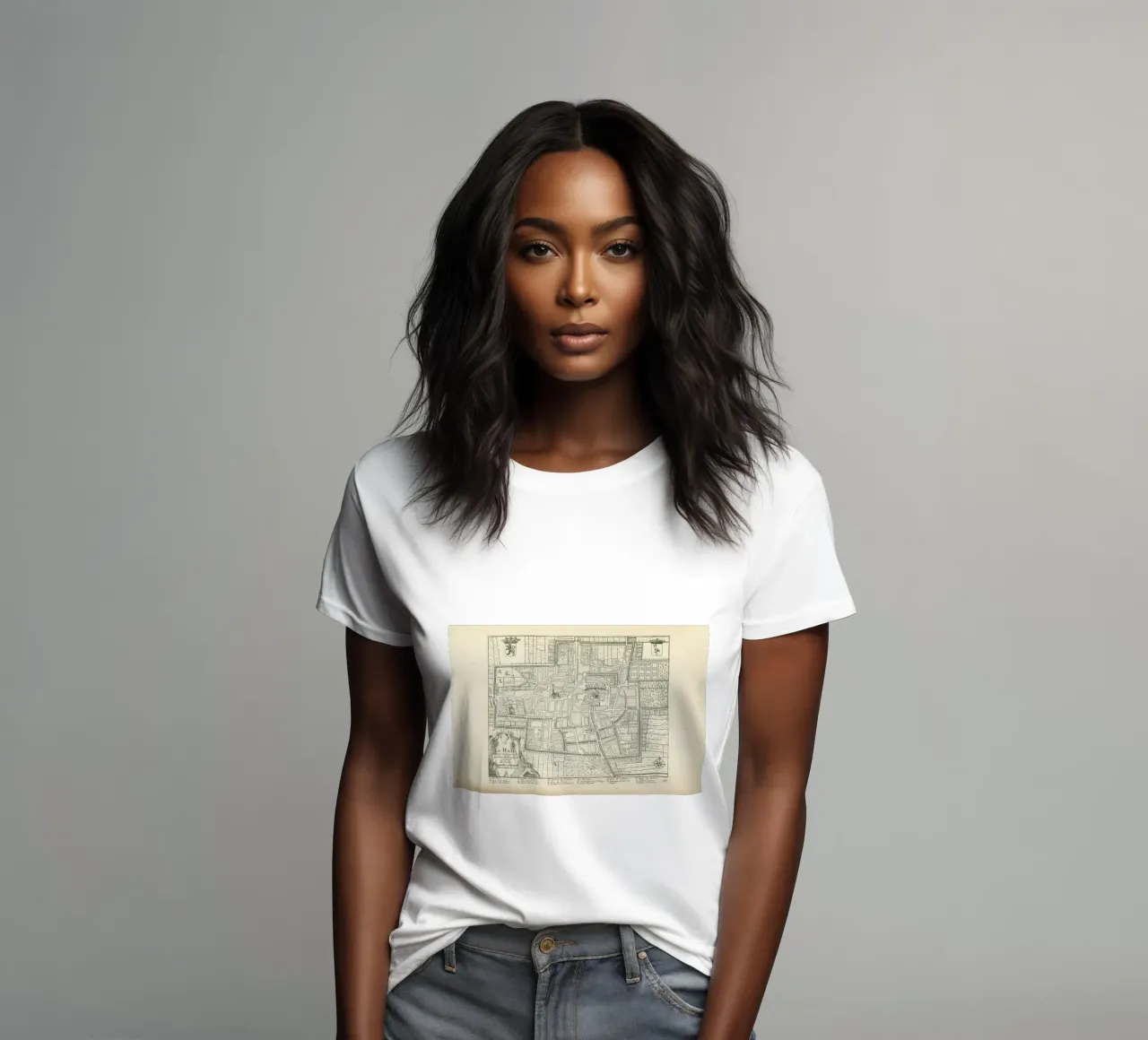 The Hague, Netherlands, 1726 women's fitted t-shirt by Artokoloro Quint Lox Ltd