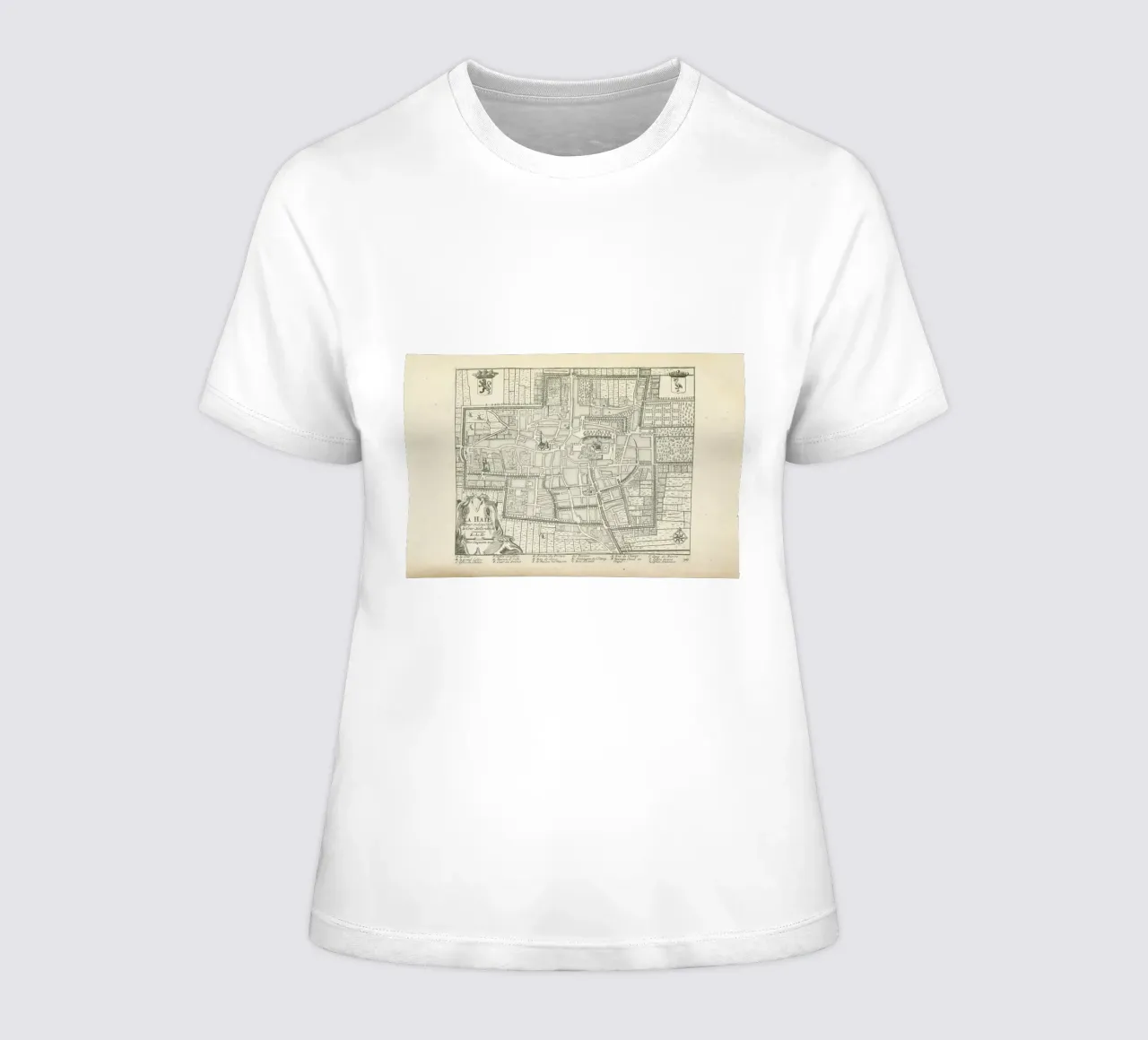 The Hague, Netherlands, 1726 women's fitted t-shirt by Artokoloro Quint Lox Ltd