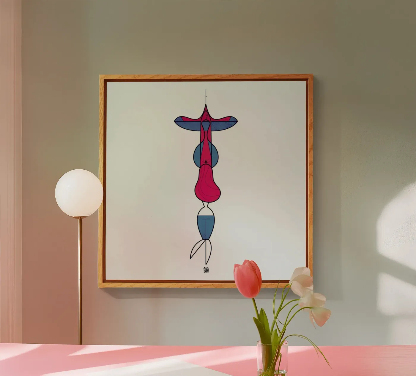 Upside down love Acryl-Glas von Ale Giorgini