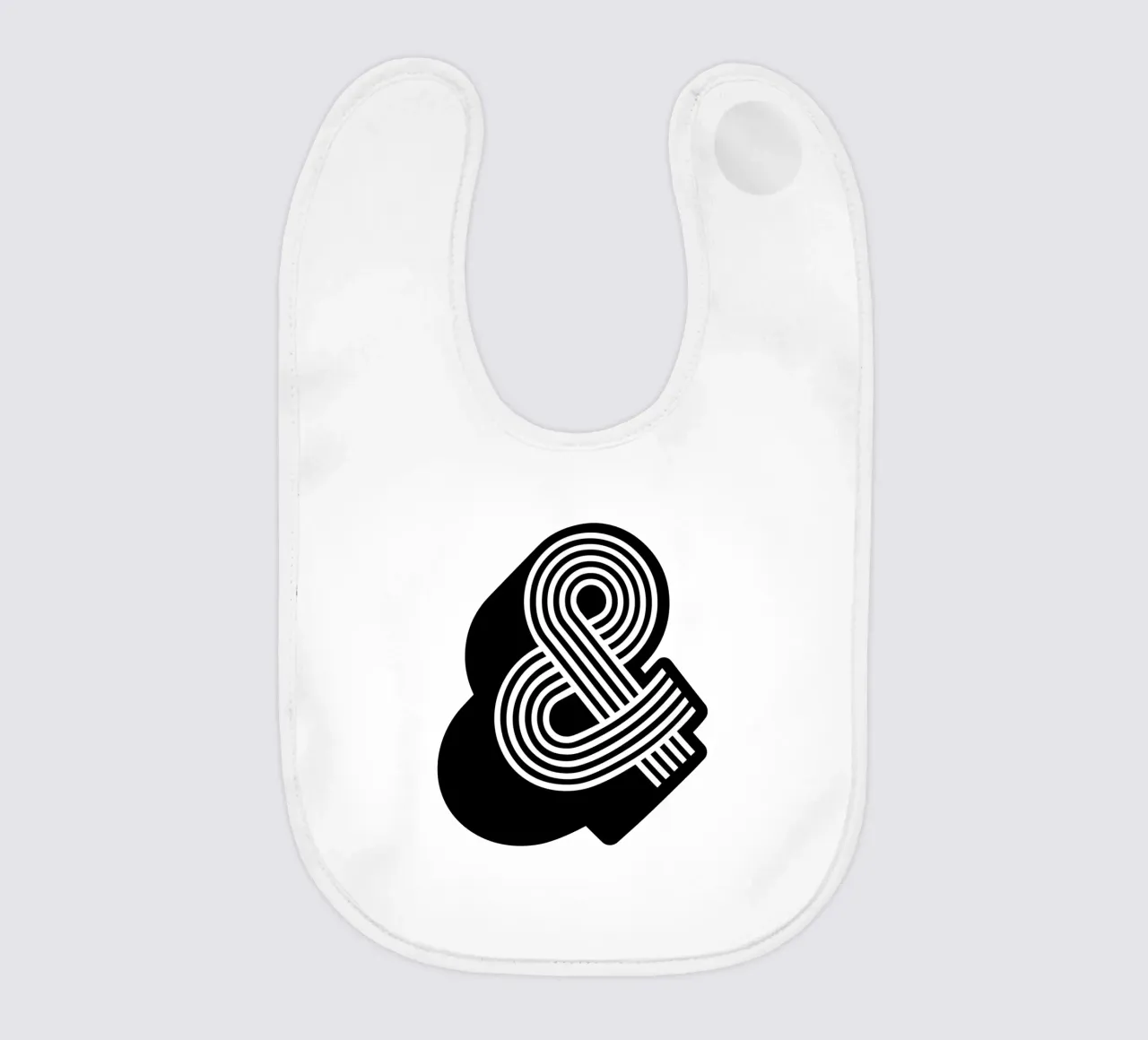 Ampersand in giallo e nero bavaglino da THE MOTIVATED TYPE