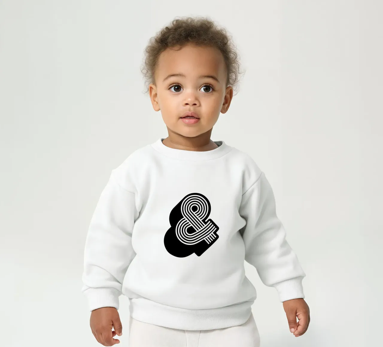 Ampersand in giallo e nero felpa neonato da THE MOTIVATED TYPE
