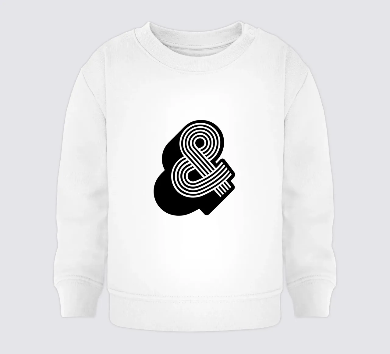 Ampersand in giallo e nero felpa neonato da THE MOTIVATED TYPE