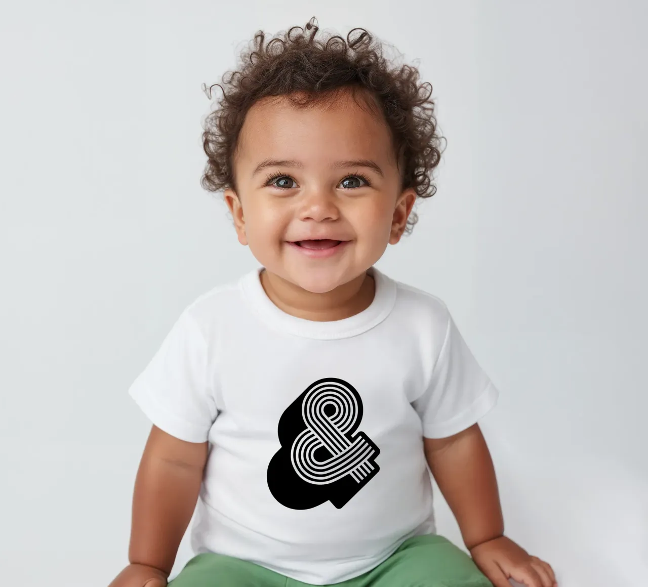 Ampersand in giallo e nero maglietta neonato da THE MOTIVATED TYPE