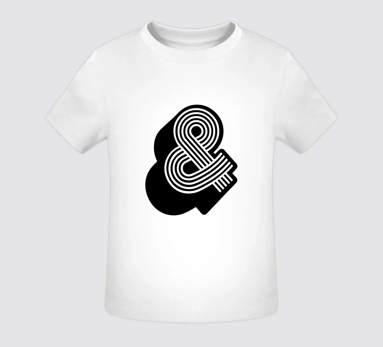 Ampersand in giallo e nero maglietta neonato da THE MOTIVATED TYPE