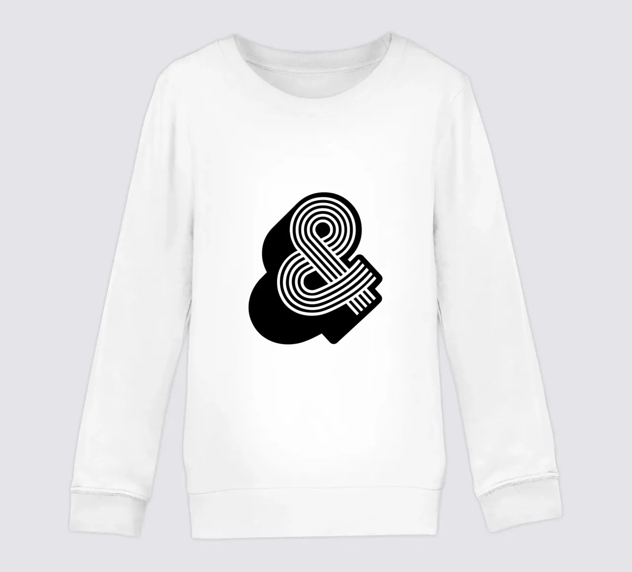 Ampersand in giallo e nero felpa bambino da THE MOTIVATED TYPE