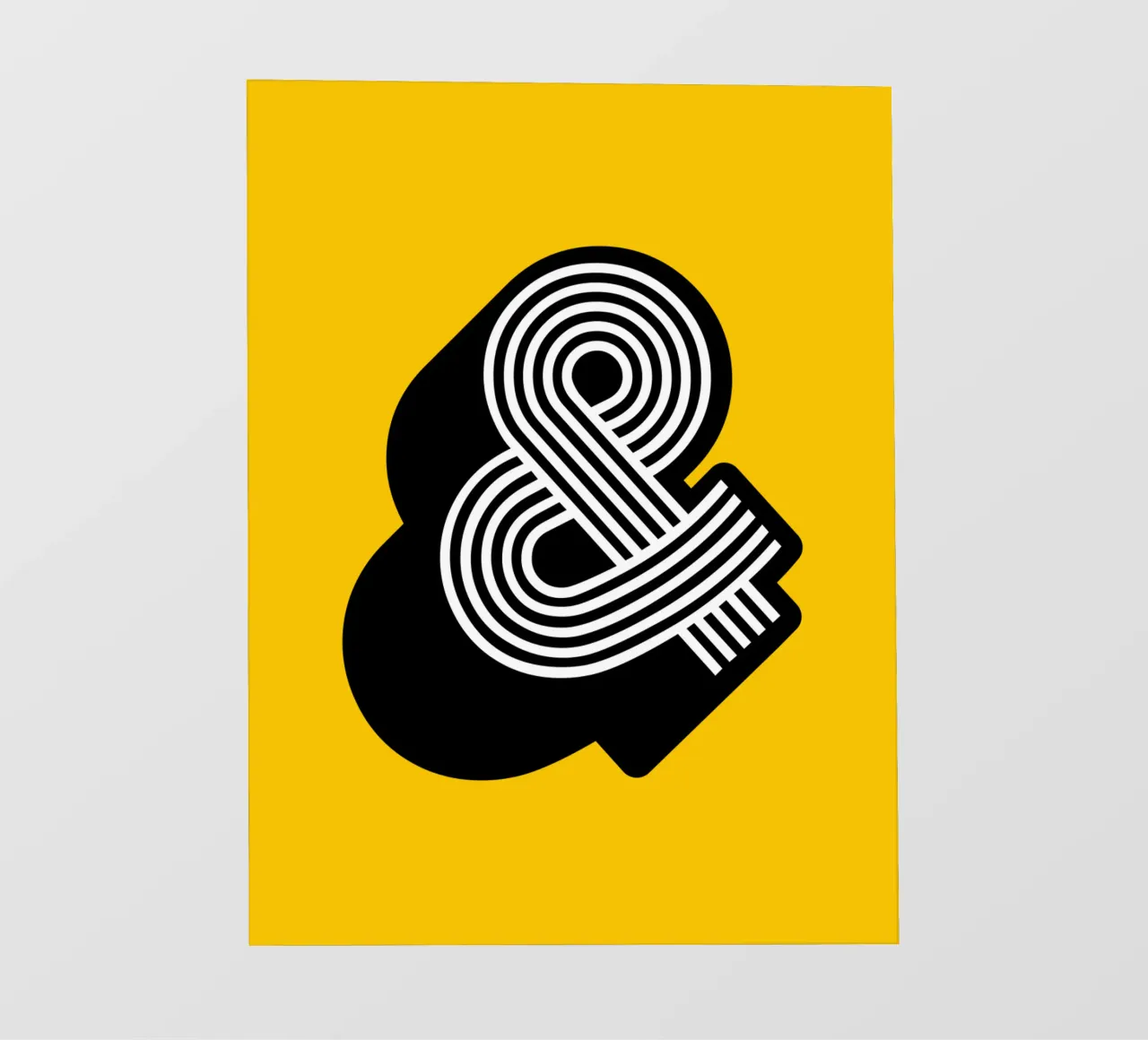 Ampersand in giallo e nero pellicola backlit da THE MOTIVATED TYPE