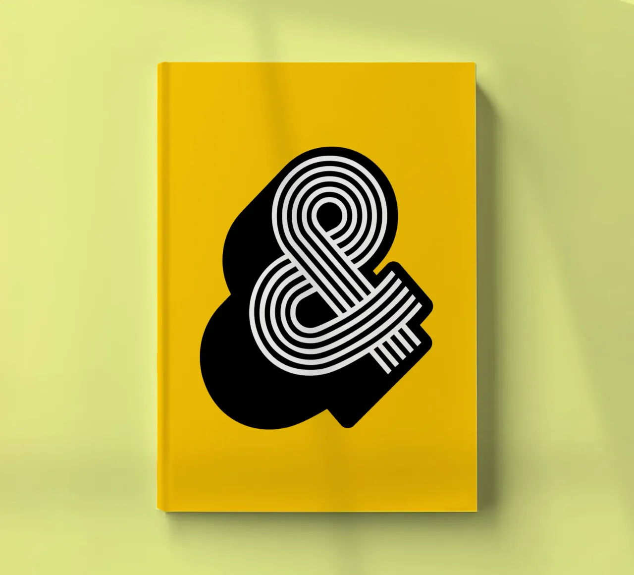 Ampoules en jaune et noir carnet de notes de THE MOTIVATED TYPE