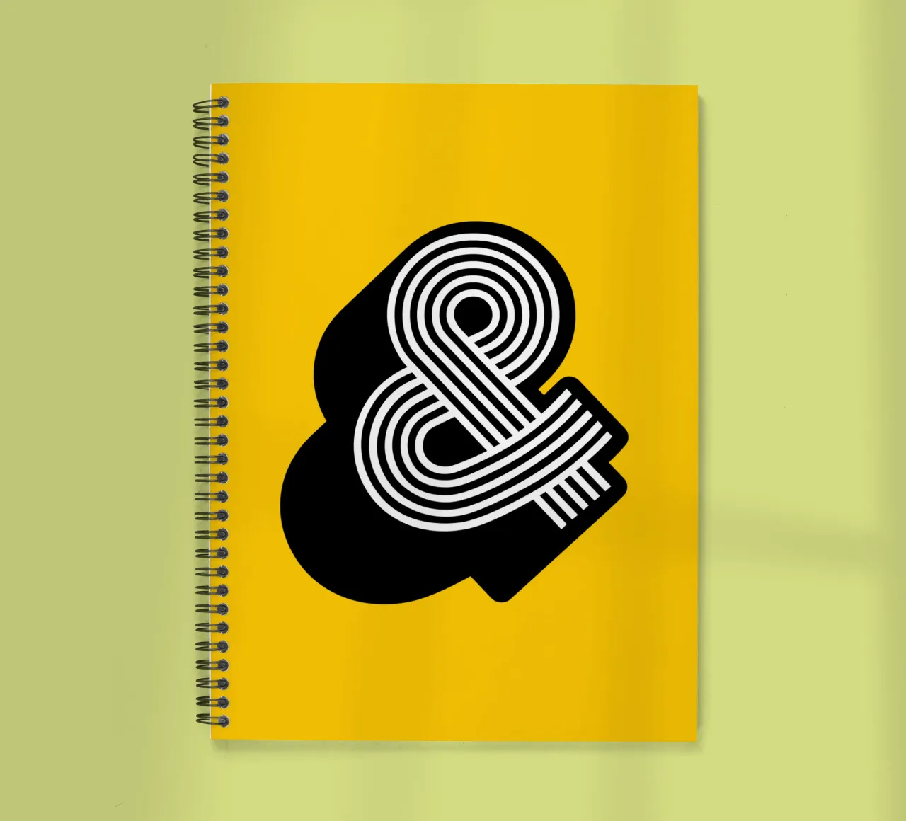 Ampoules en jaune et noir carnet à spirale de THE MOTIVATED TYPE