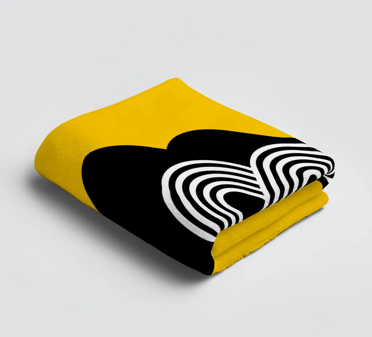 Ampoules en jaune et noir serviette de bain de THE MOTIVATED TYPE