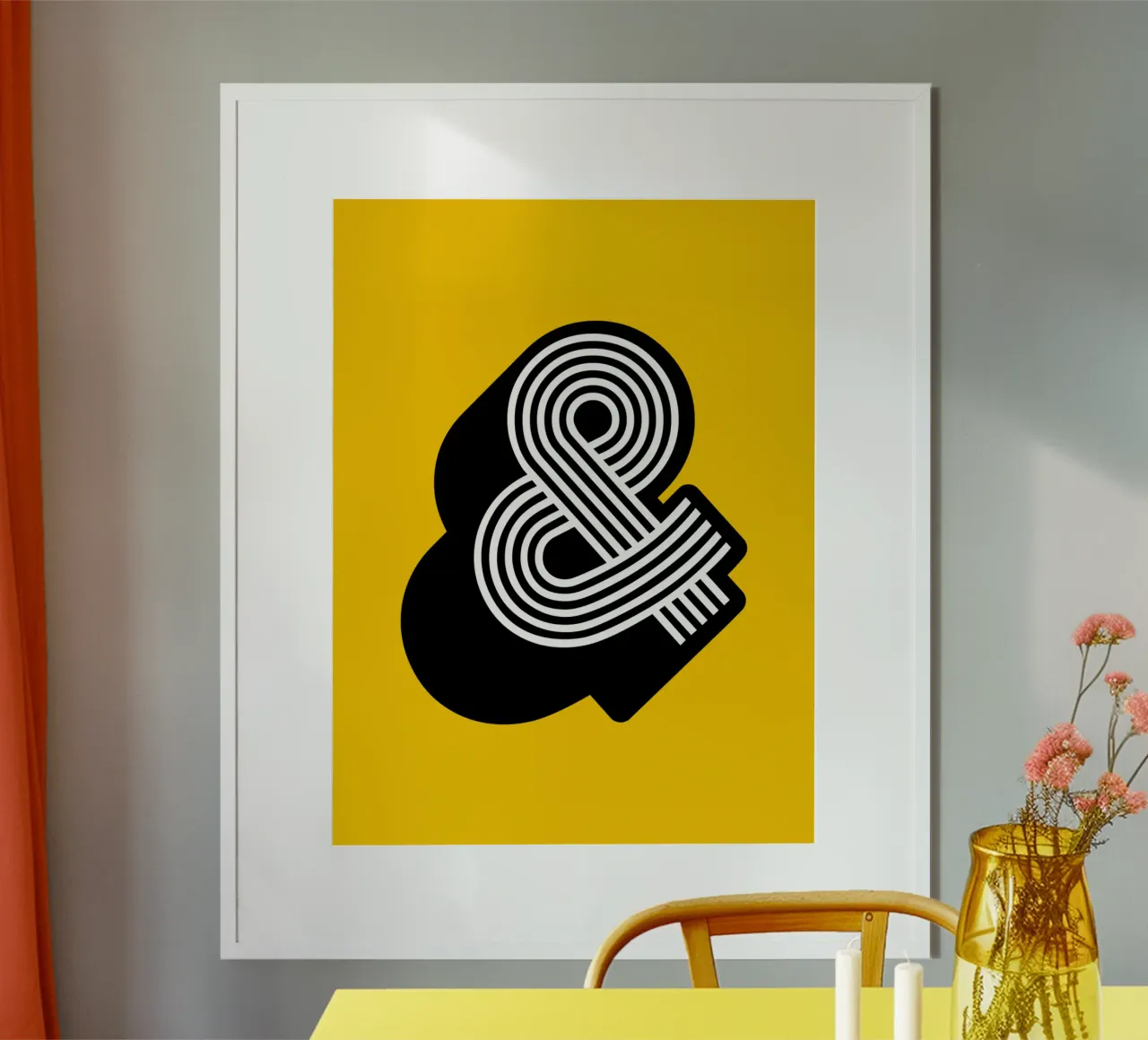 Ampoules en jaune et noir poster de THE MOTIVATED TYPE