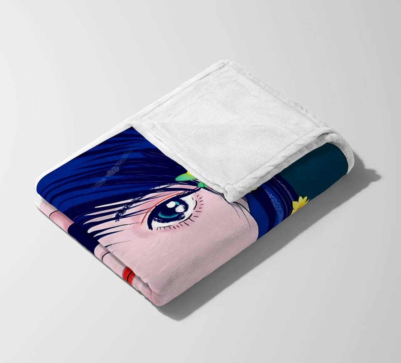 Ragazza retrò con fiori coperta in pile da diedrich