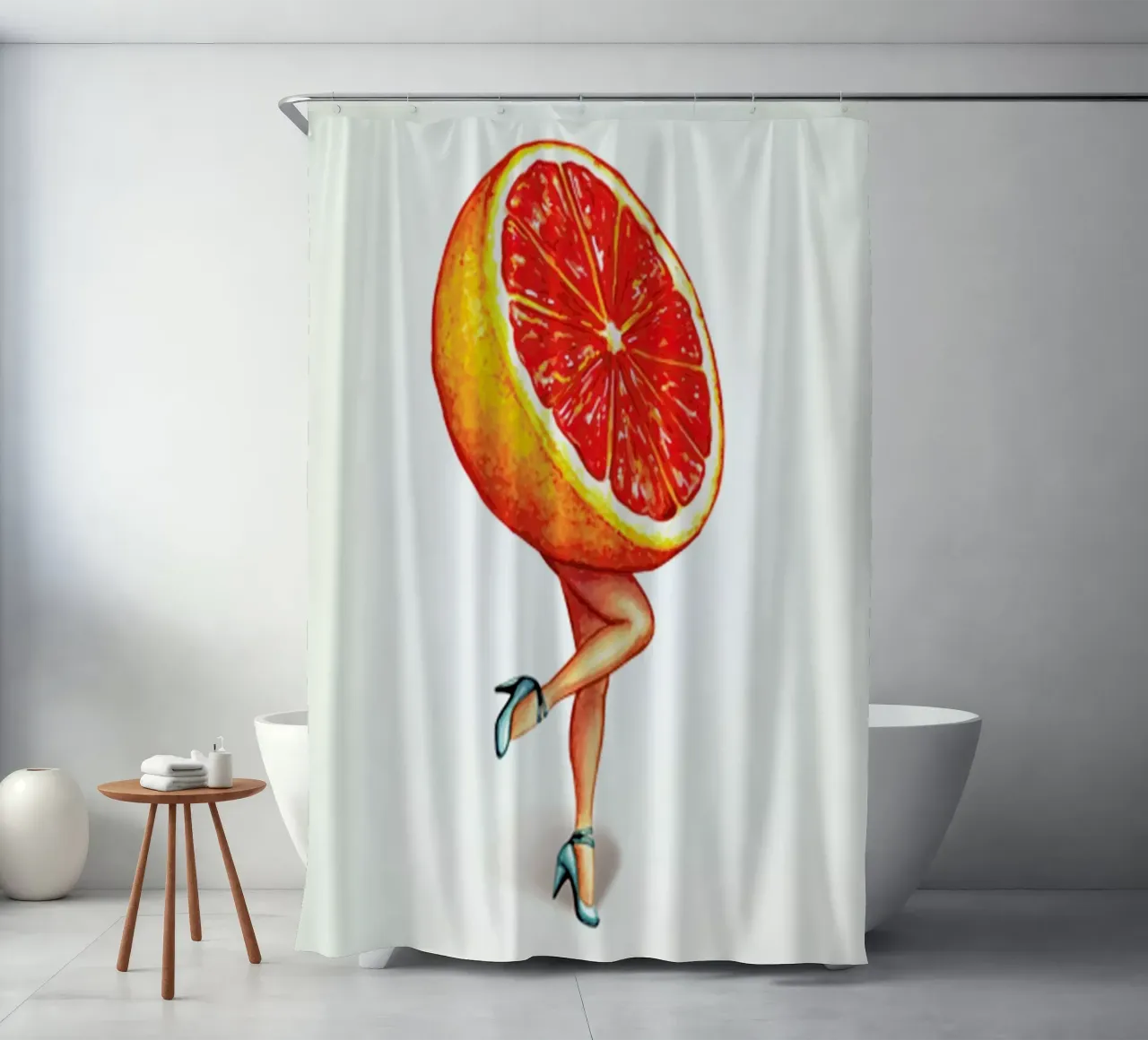Fruit Girls Grapefruit tenda da doccia da Kelly Gilleran
