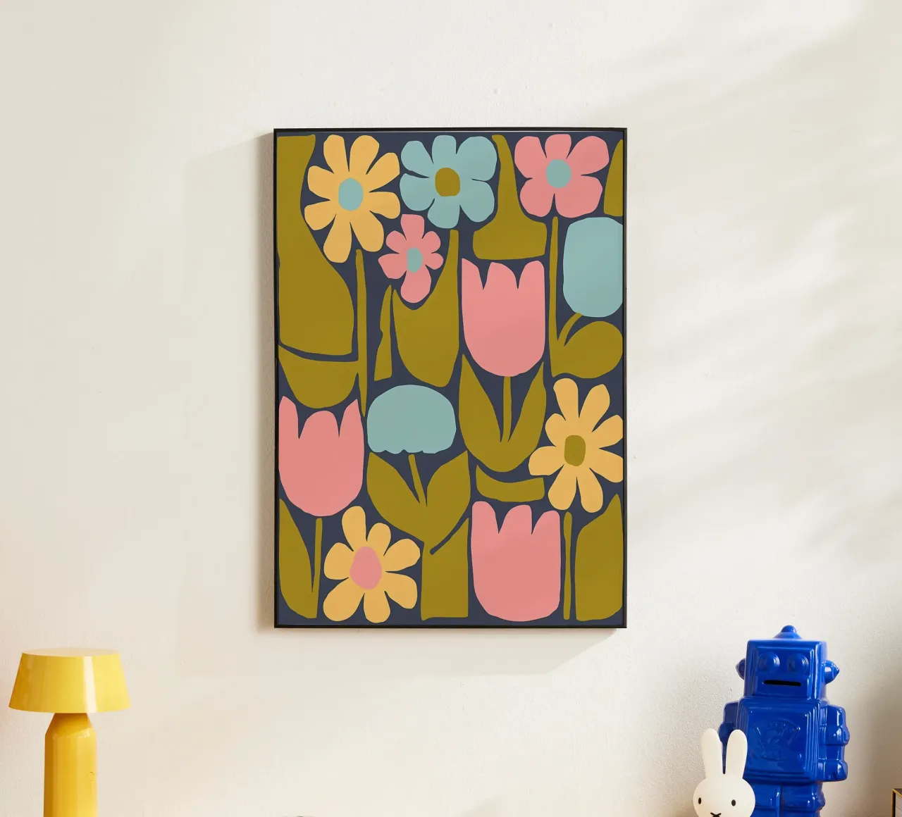Fiori pastello retrò e stravaganti alluminio dibond da diedrich