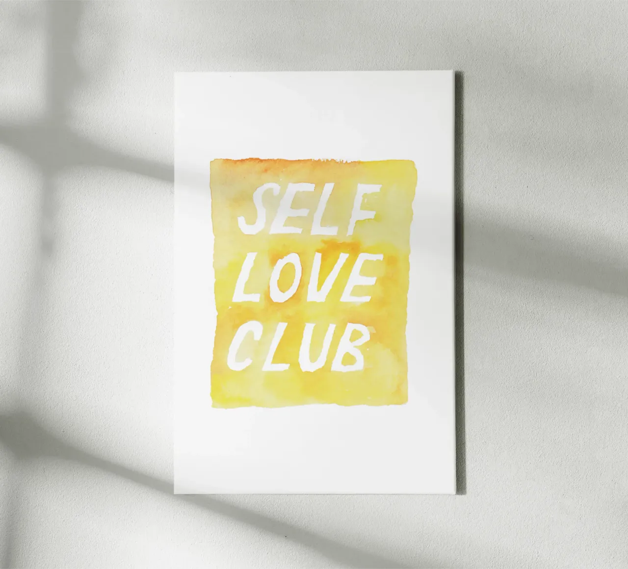 Self Love Club 2 tela con Cornice a cassetta da Brushmeetspaper
