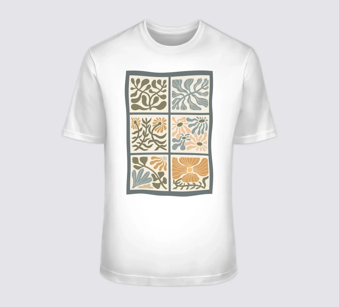 Fiori ondulati retrò Boho t-shirt da diedrich