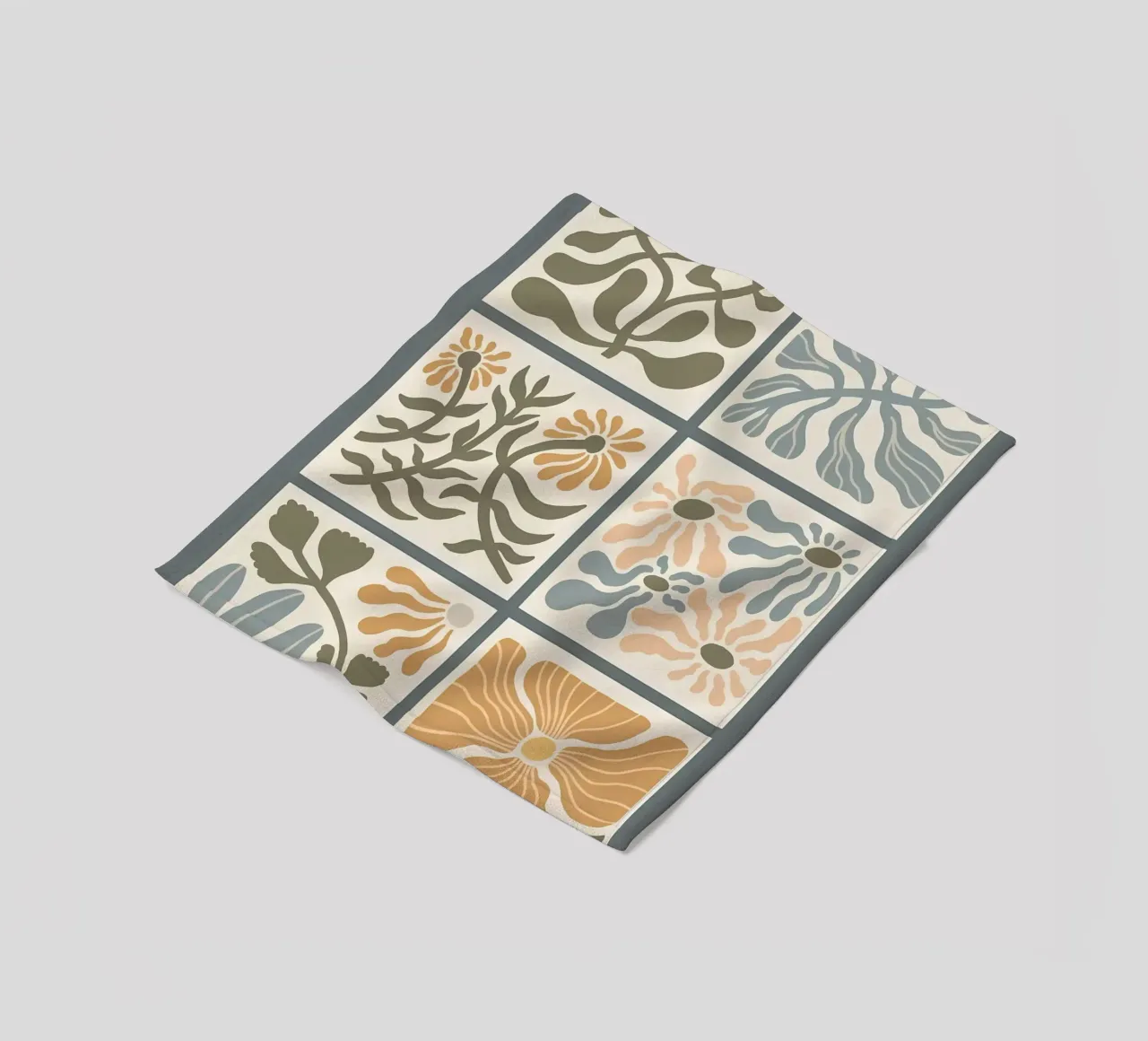 Fiori ondulati retrò Boho coperta in pile da diedrich