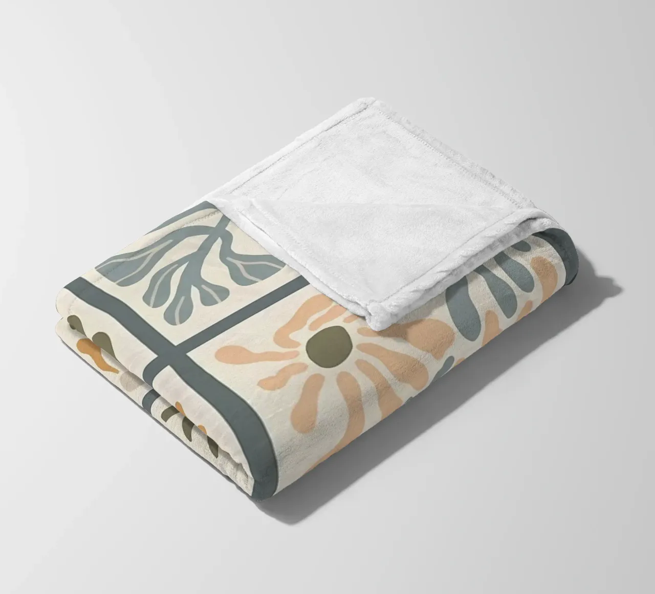 Fiori ondulati retrò Boho coperta in pile da diedrich