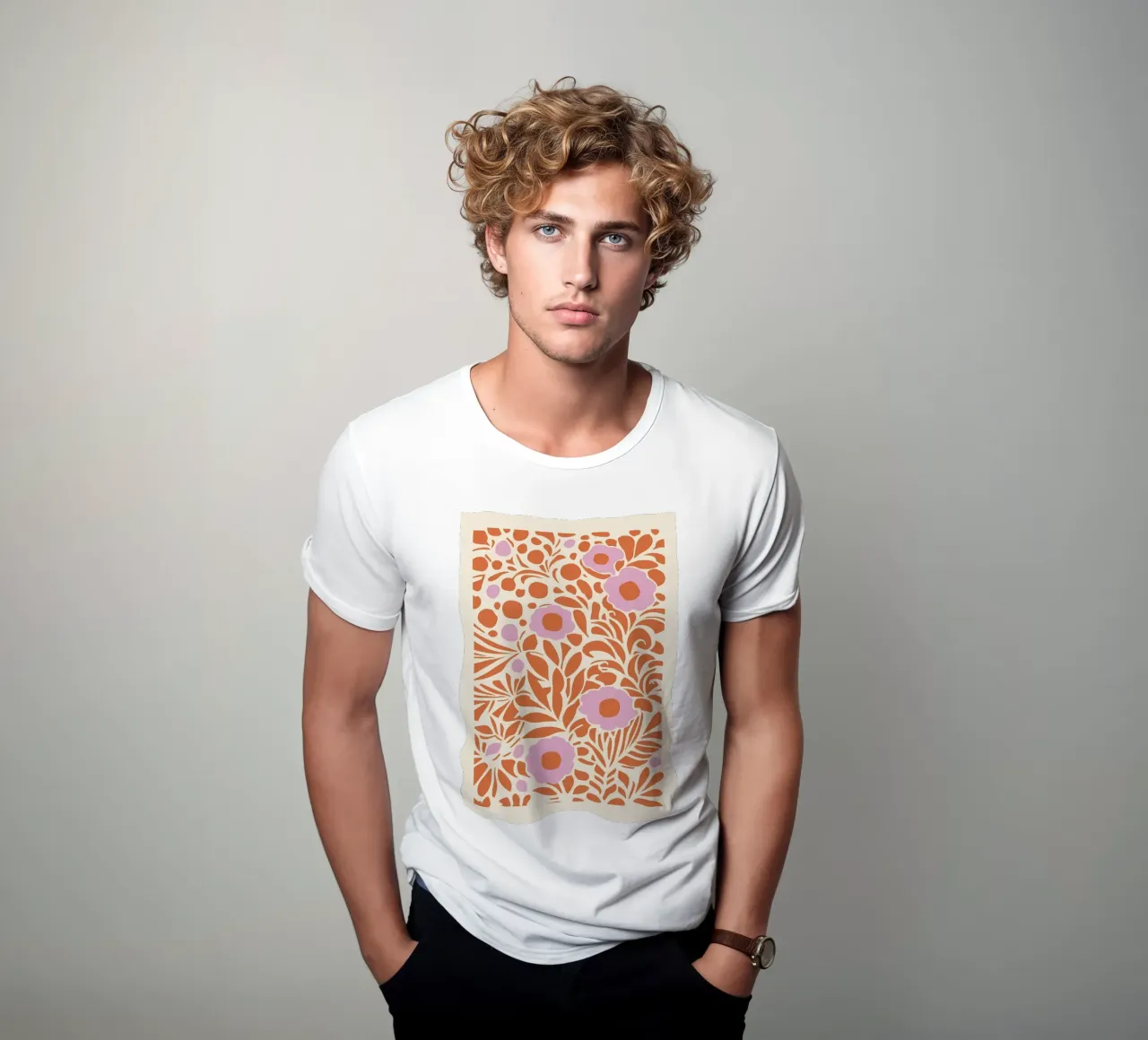 Fiori ritagliati retrò t-shirt da diedrich