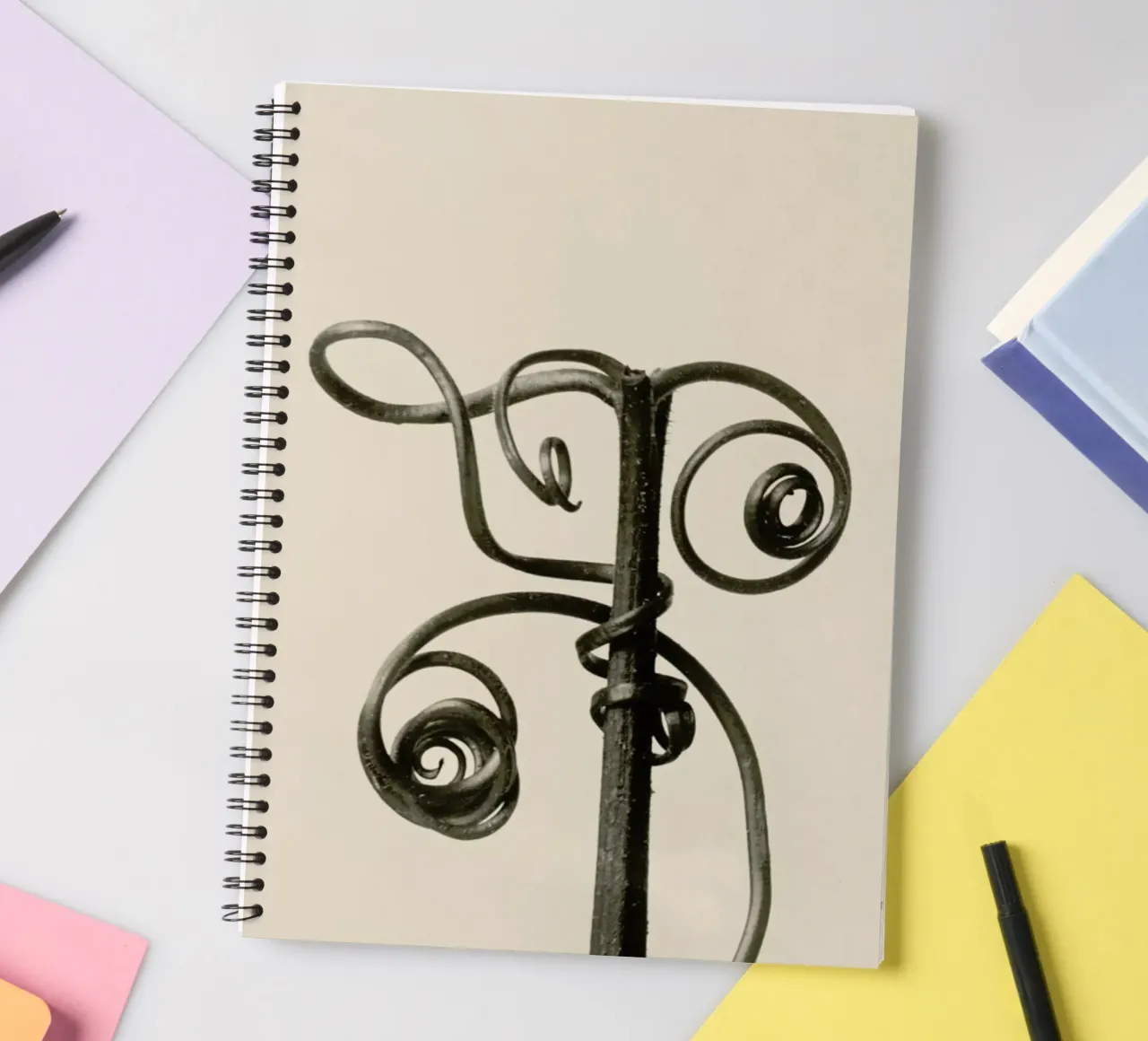 Cucurbita - Karl Blossfeldt spiral notebook by Artokoloro Quint Lox Ltd