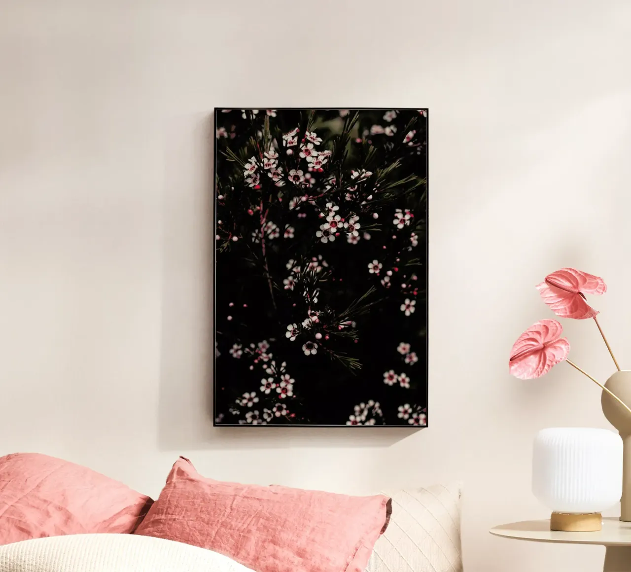 Pink Pine Flowers plexiglass da Ingrid Beddoes