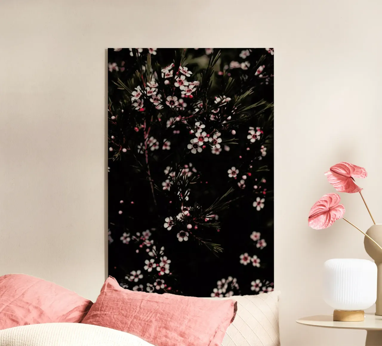 Pink Pine Flowers plexiglass da Ingrid Beddoes