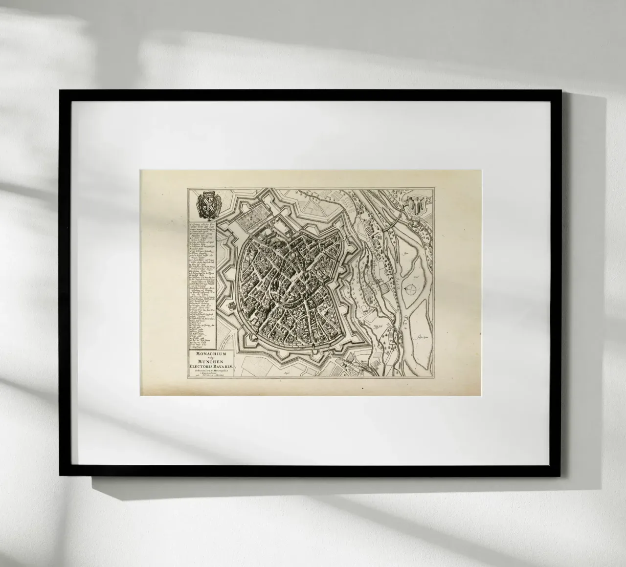 Munich, Germany, 1721-1774 poster con telaio in legno da Artokoloro Quint Lox Ltd