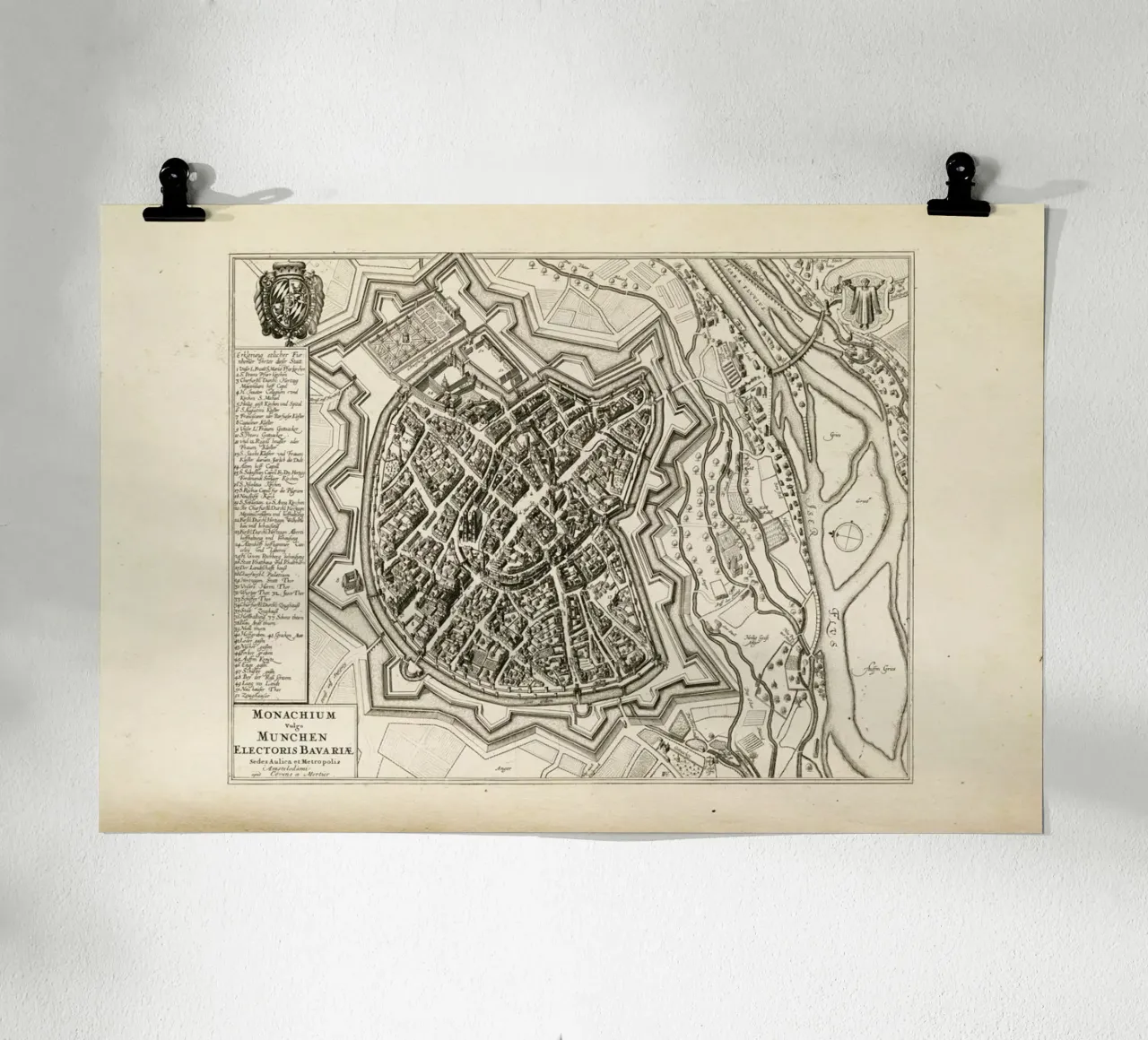 Munich, Germany, 1721-1774 poster con telaio in legno da Artokoloro Quint Lox Ltd