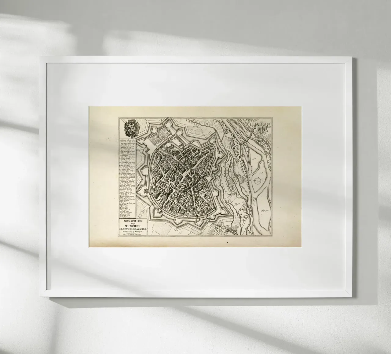 Munich, Germany, 1721-1774 poster con telaio in legno da Artokoloro Quint Lox Ltd