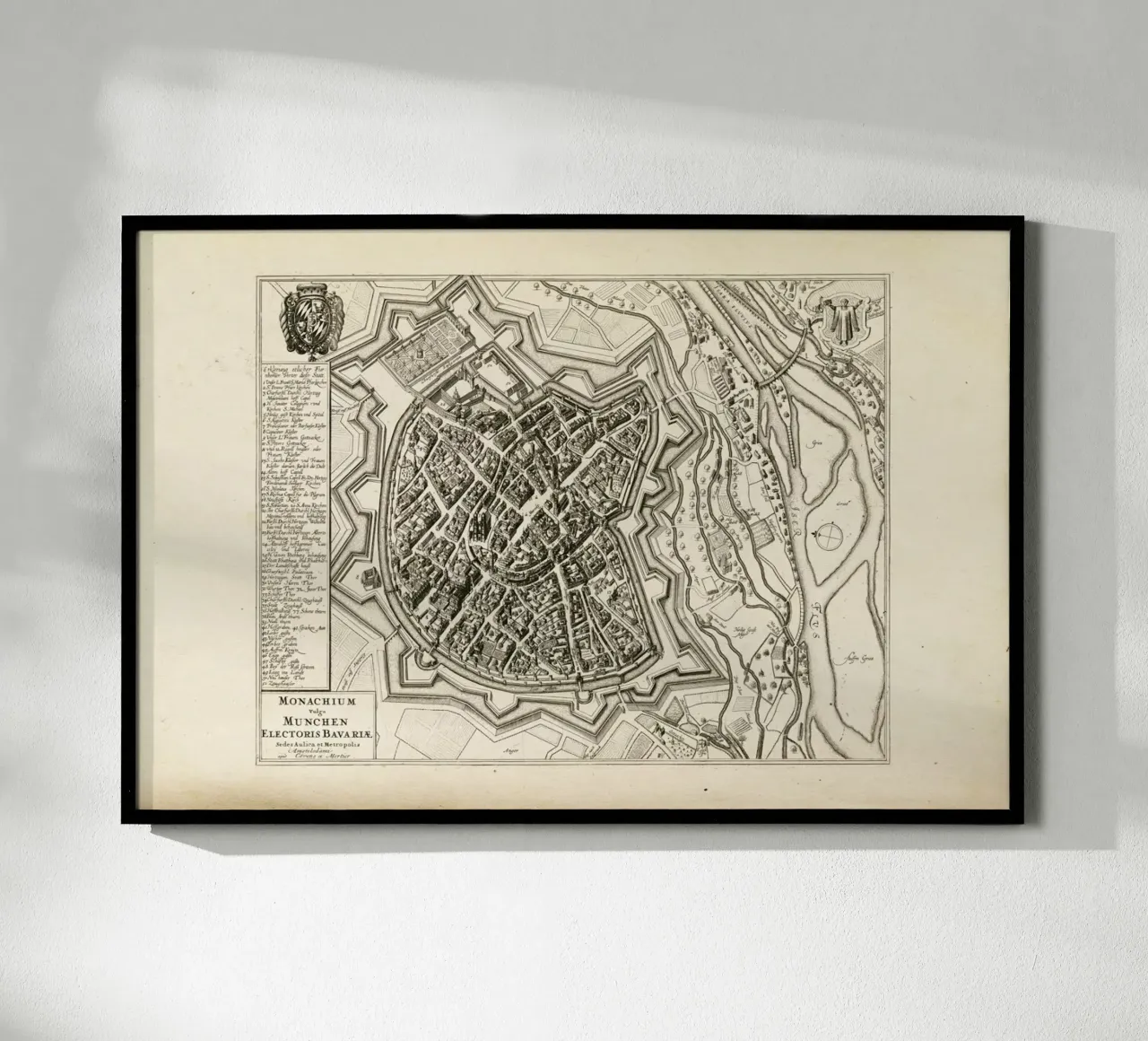 Munich, Germany, 1721-1774 poster con telaio in legno da Artokoloro Quint Lox Ltd