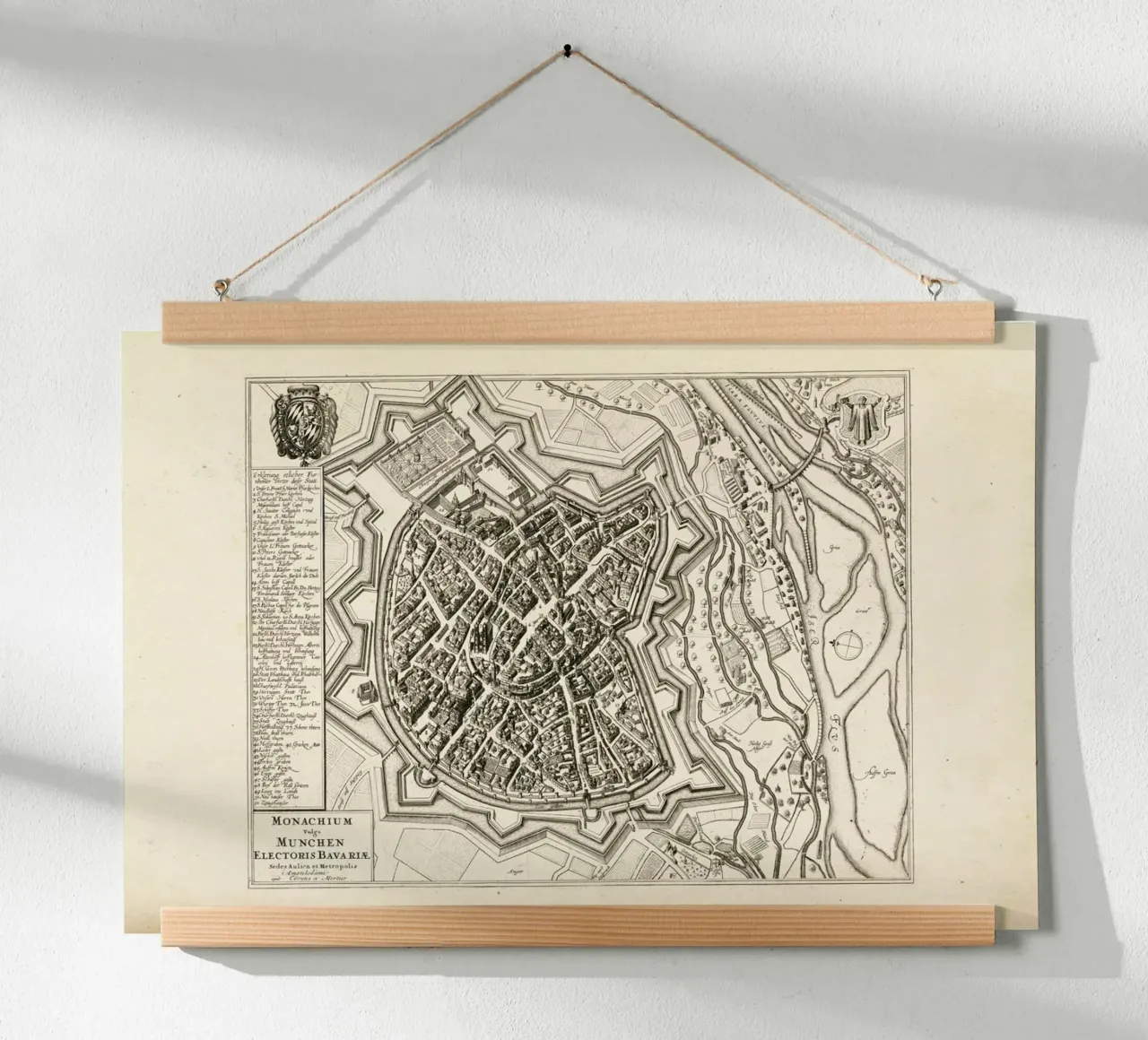 Munich, Germany, 1721-1774 poster con telaio in legno da Artokoloro Quint Lox Ltd