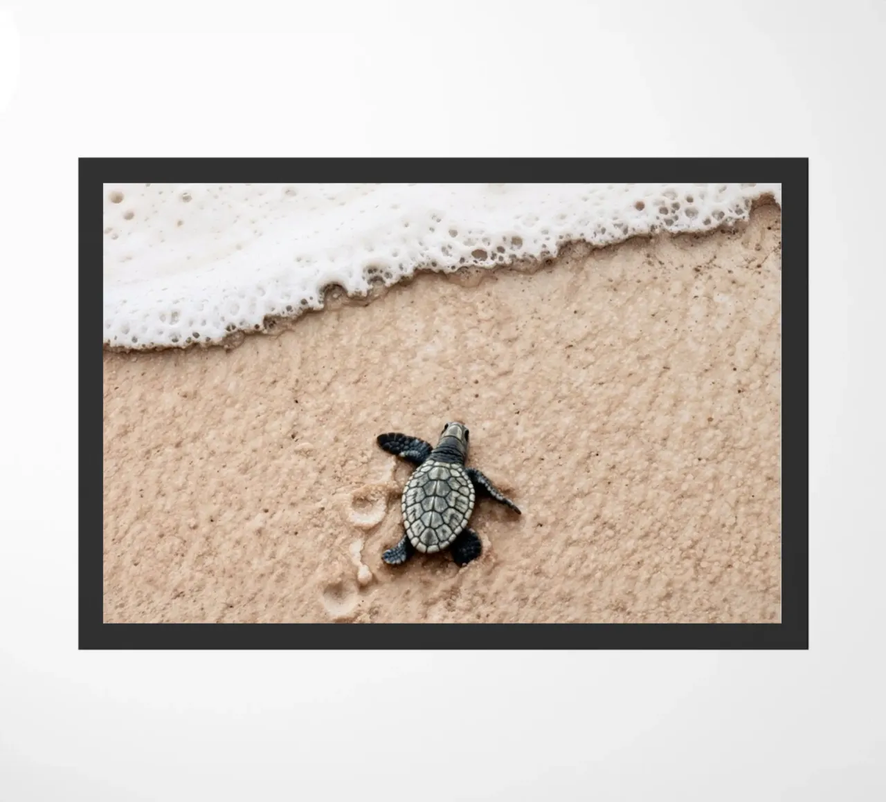 Tiny Steps, Big Ocean doormat by BLICKPUNKT