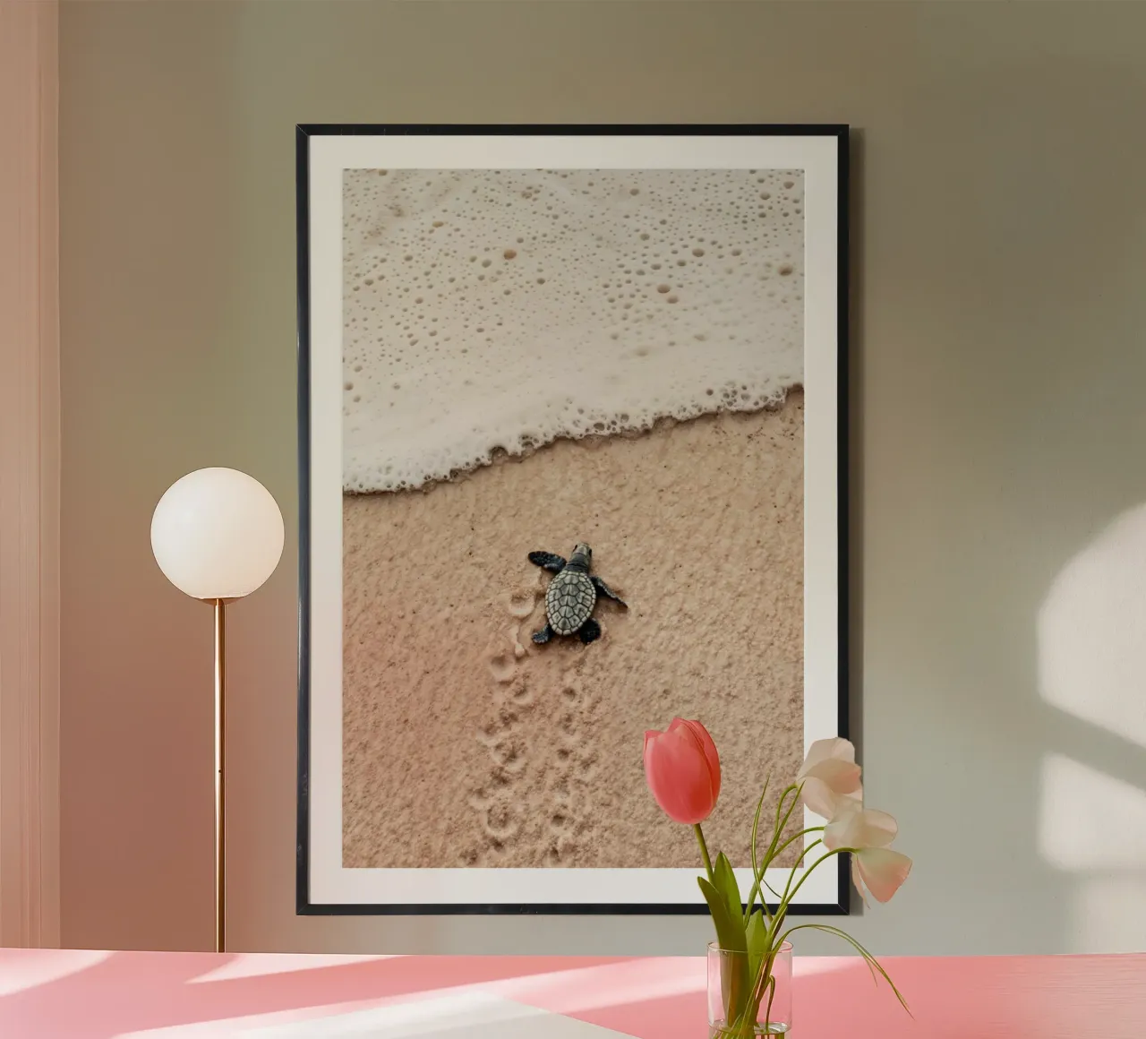 Tiny Steps, Big Ocean poster by BLICKPUNKT