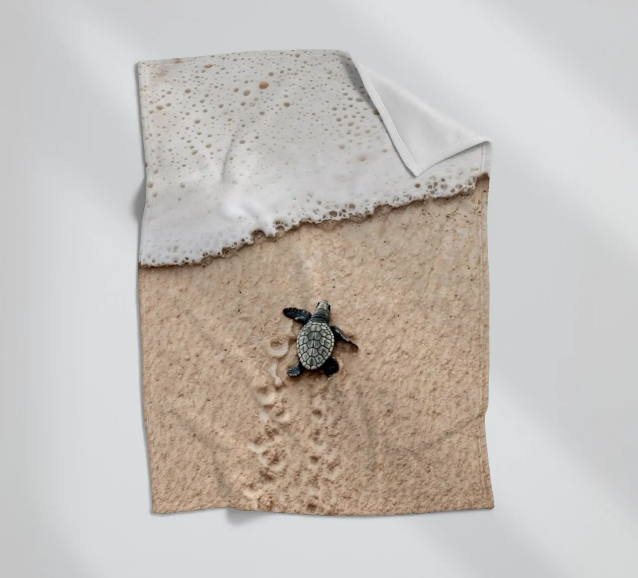 Winzige Schritte, großer Ozean Fleecedecke von BLICKPUNKT