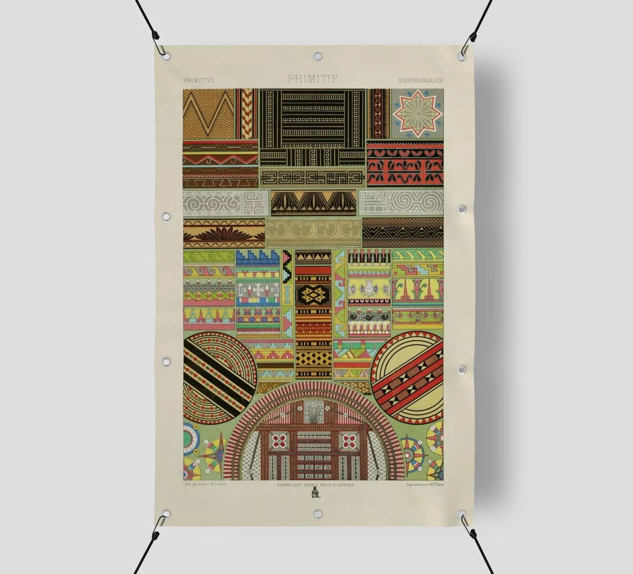 Primitif l'ornement Polychrome - Dufour Durin F. Racinet lonas publicitarias de Artokoloro Quint Lox Ltd
