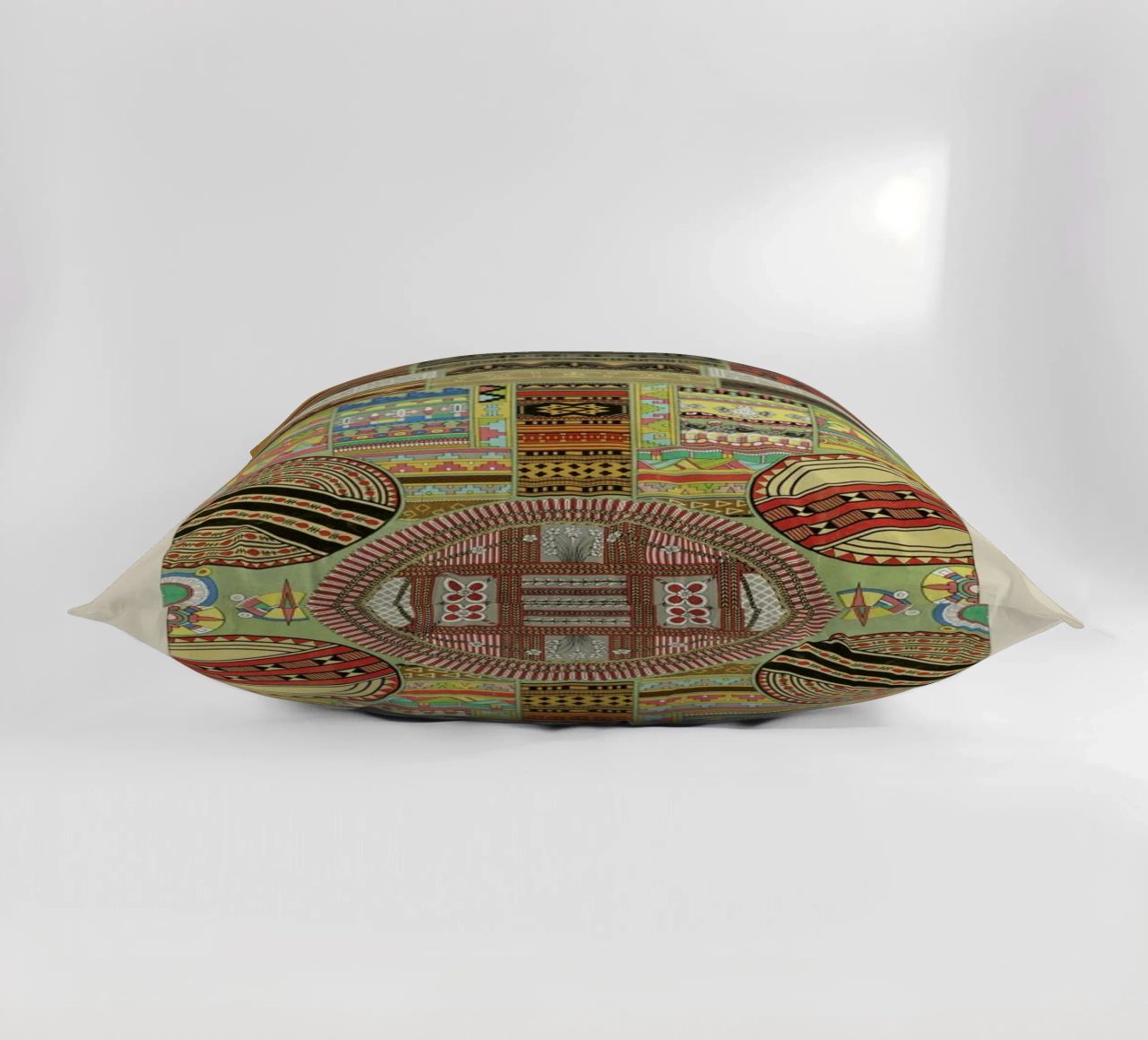 Primitif l'ornement Polychrome - Dufour Durin F. Racinet decorative cushion by Artokoloro Quint Lox Ltd