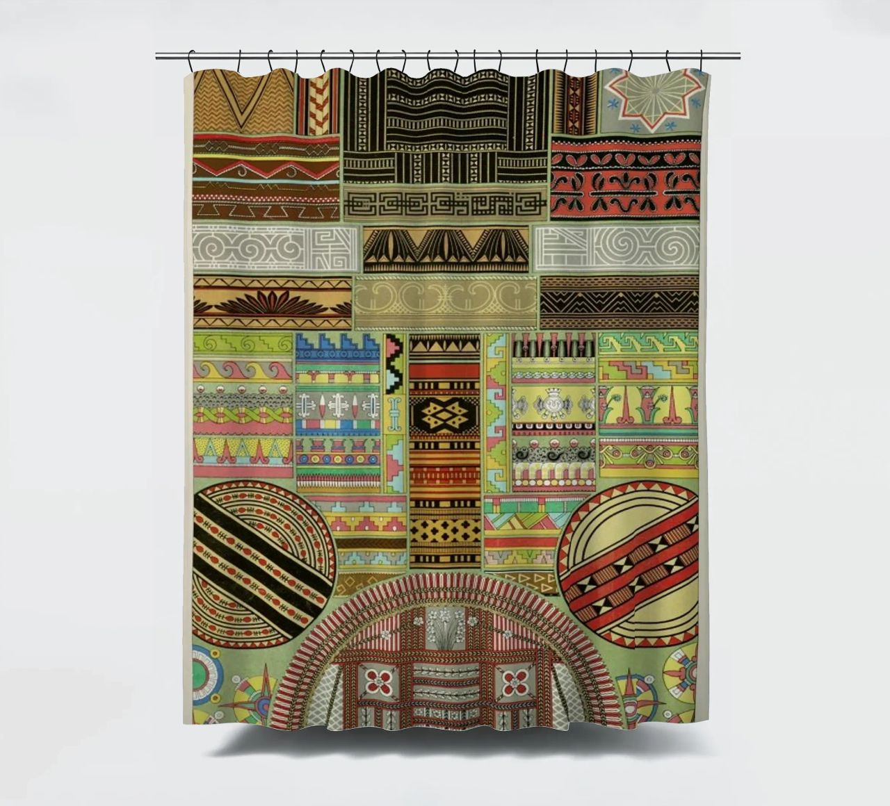 Primitif l'ornement Polychrome - Dufour Durin F. Racinet cortina de baño de Artokoloro Quint Lox Ltd