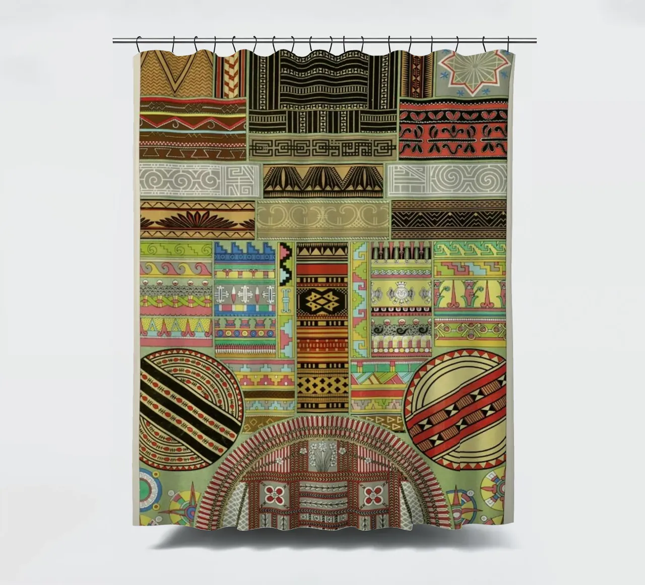 Primitif l'ornement Polychrome - Dufour Durin F. Racinet tenda da doccia da Artokoloro Quint Lox Ltd
