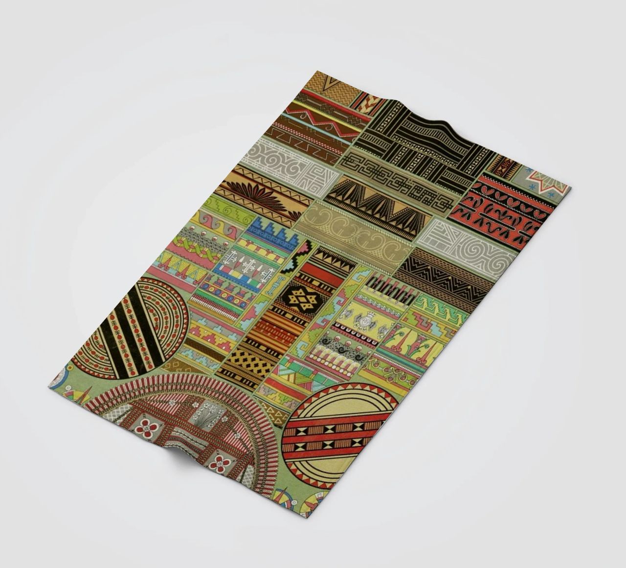 Primitif l'ornement Polychrome - Dufour Durin F. Racinet fleece blanket by Artokoloro Quint Lox Ltd