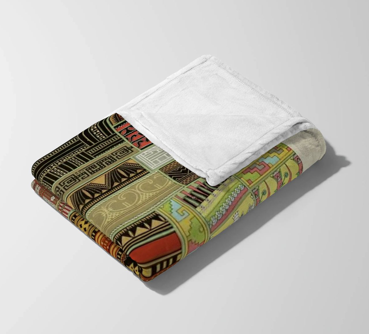 Primitif l'ornement Polychrome - Dufour Durin F. Racinet fleece blanket by Artokoloro Quint Lox Ltd