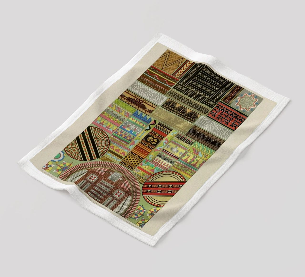 Primitif l'ornement Polychrome - Dufour Durin F. Racinet fleece blanket by Artokoloro Quint Lox Ltd