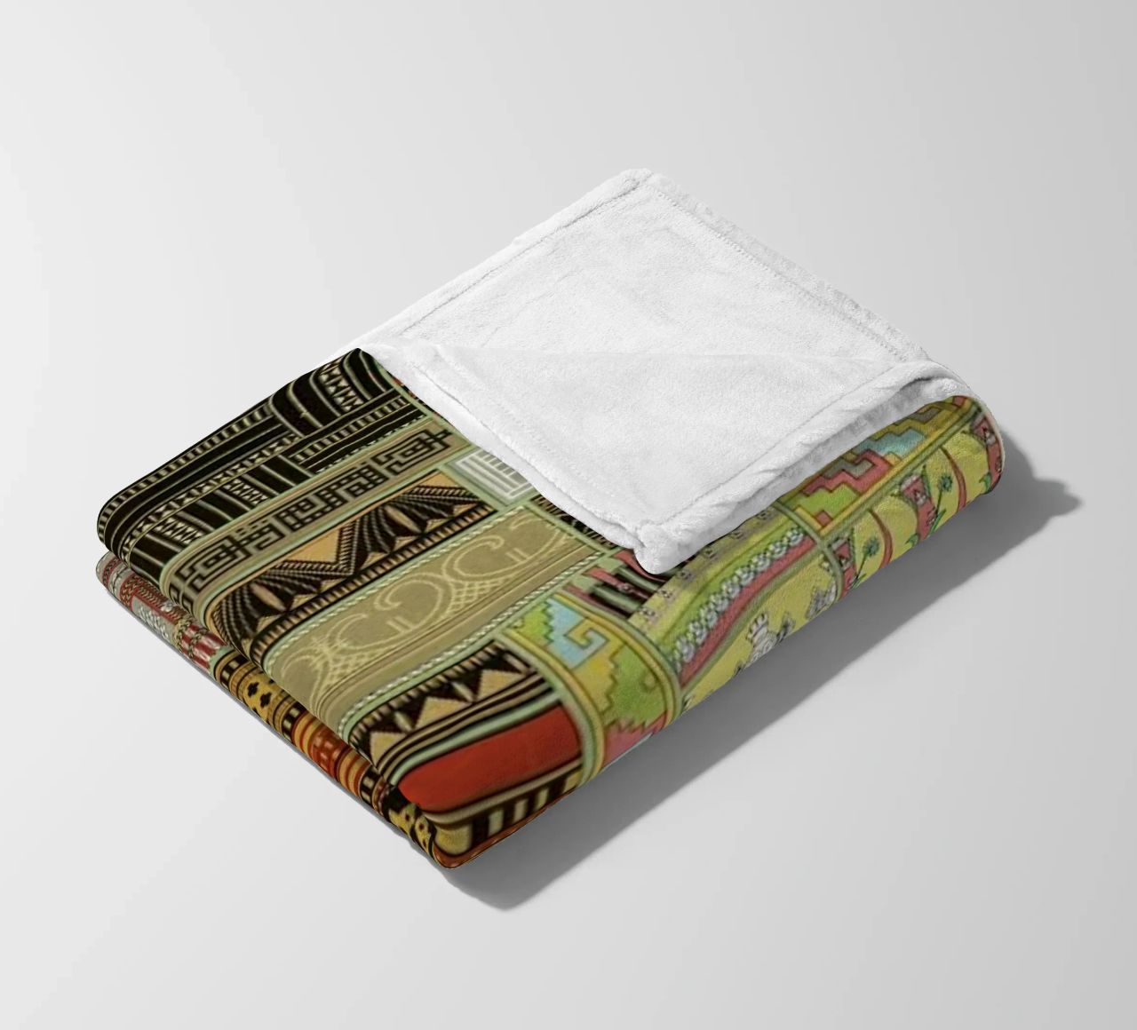 Primitif l'ornement Polychrome - Dufour Durin F. Racinet fleece blanket by Artokoloro Quint Lox Ltd