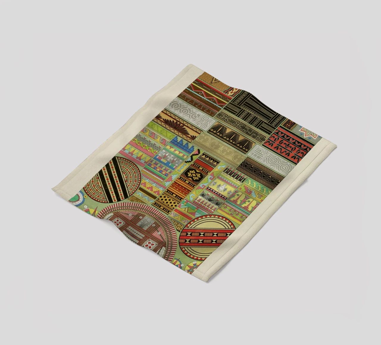 Primitif l'ornement Polychrome - Dufour Durin F. Racinet fleece blanket by Artokoloro Quint Lox Ltd