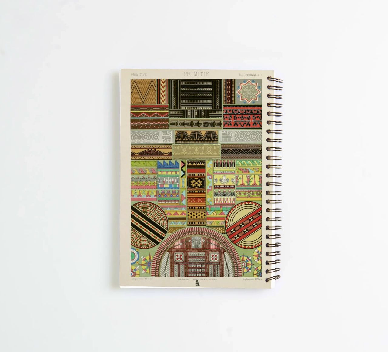 Primitif l'ornement Polychrome - Dufour Durin F. Racinet spiral notebook by Artokoloro Quint Lox Ltd