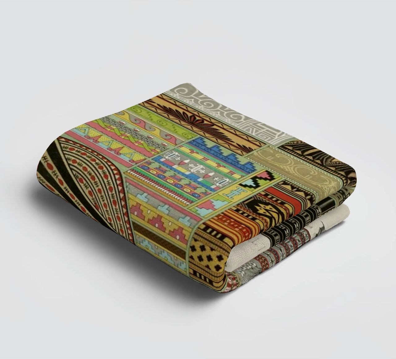 Primitif l'ornement Polychrome - Dufour Durin F. Racinet towel by Artokoloro Quint Lox Ltd