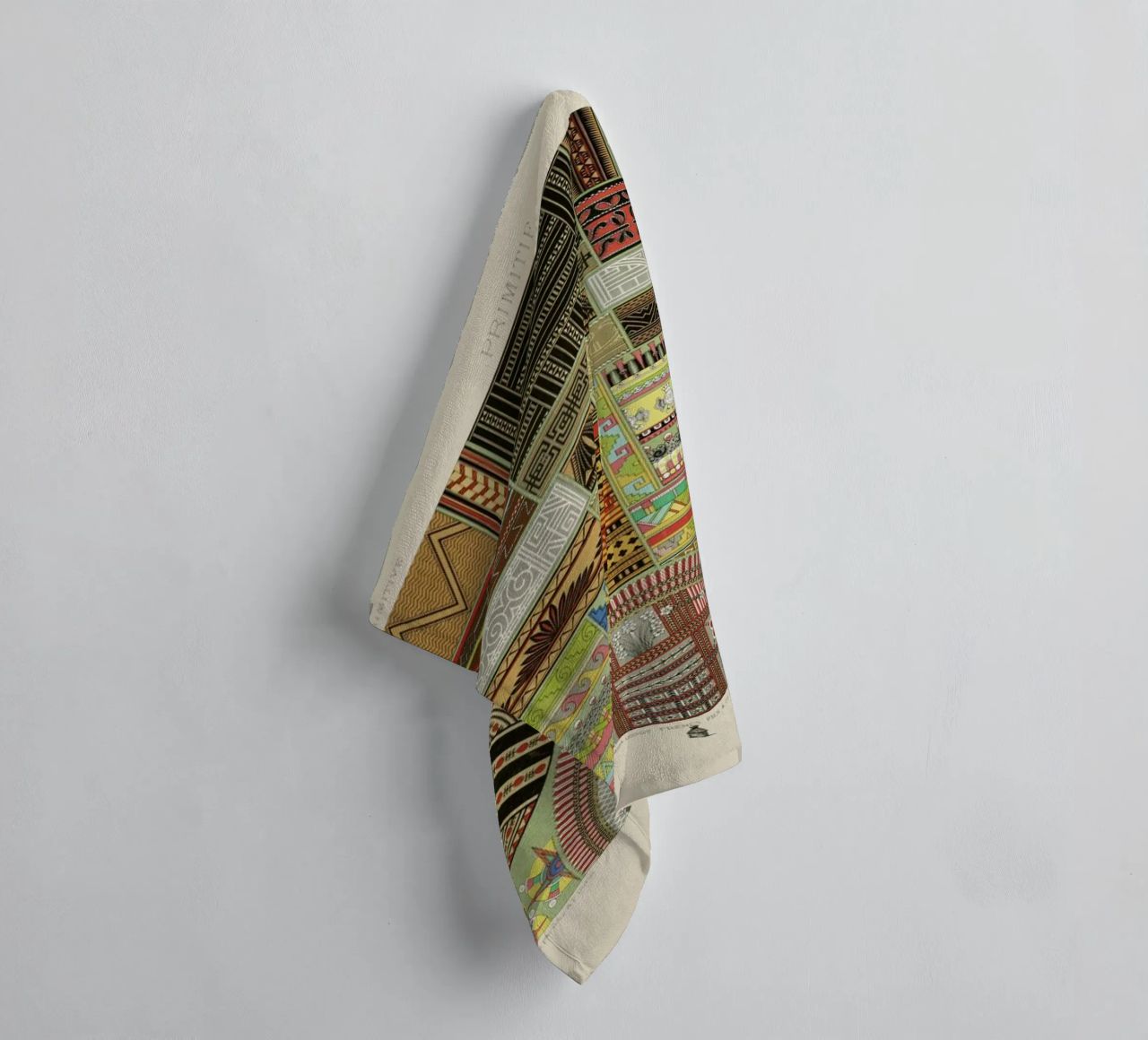 Primitif l'ornement Polychrome - Dufour Durin F. Racinet towel by Artokoloro Quint Lox Ltd